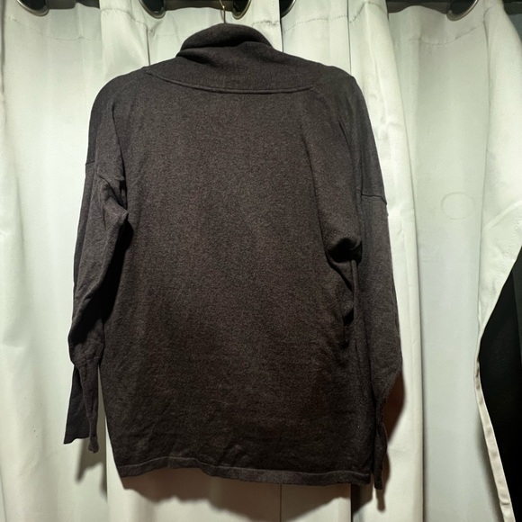 Dakini Charcoal Plum  Open-Front Cardigan Cashmere Blend Large - Picture 3 of 6